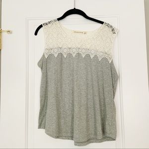Grey Crochet Tank Top